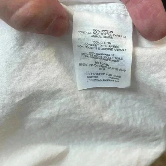 J.Crew Lace Bib Popover Shirt in White, size 14 - Picture 9 of 10